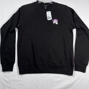 Forever 21 Unicorn Sweatshirt Womens Small Black‎ Crewneck Long Sleeve NWT